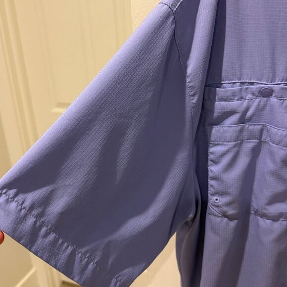 Columbia PFG Omni-Shade Tamiami Men's Purple Short Sleeve Shirt size Large - Picture 3 of 11
